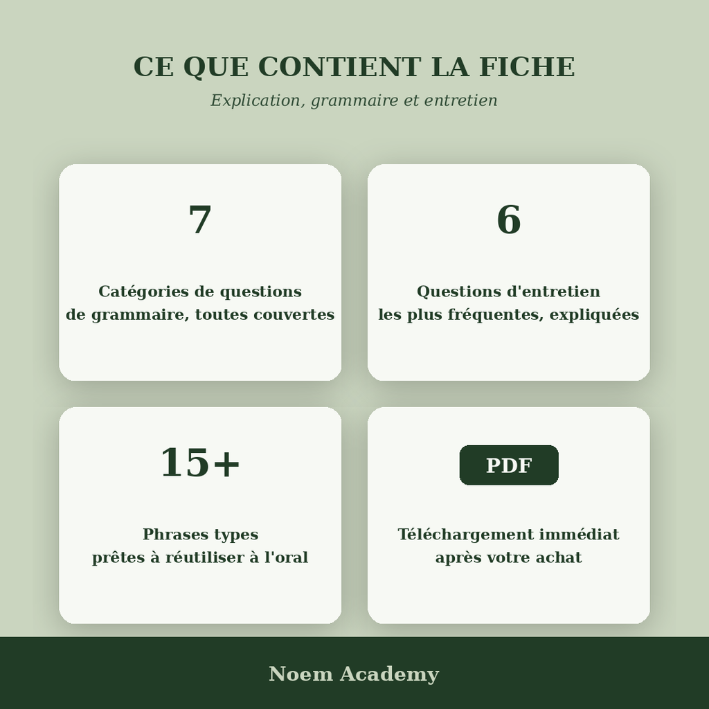 Fiche Oral du bac de français